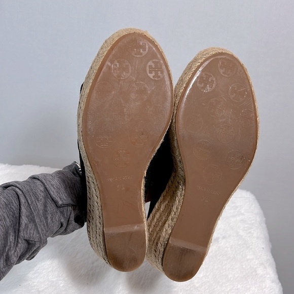 Tory Burch Filipa Black Canvas Espadrille size 9 - Picture 10 of 12
